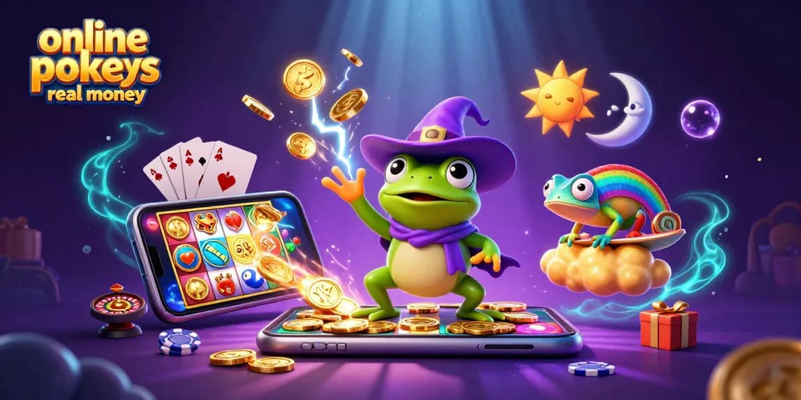 Spin to win in online pokies real money with colorful slot games and magical characters!