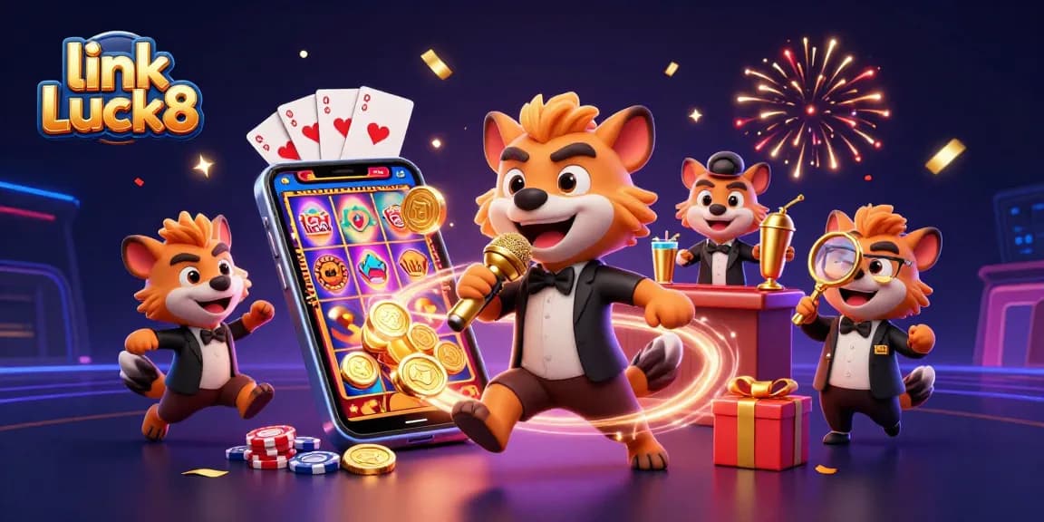 Engage with exciting games at Luck8 as hyenas entertain in a vibrant casino club.