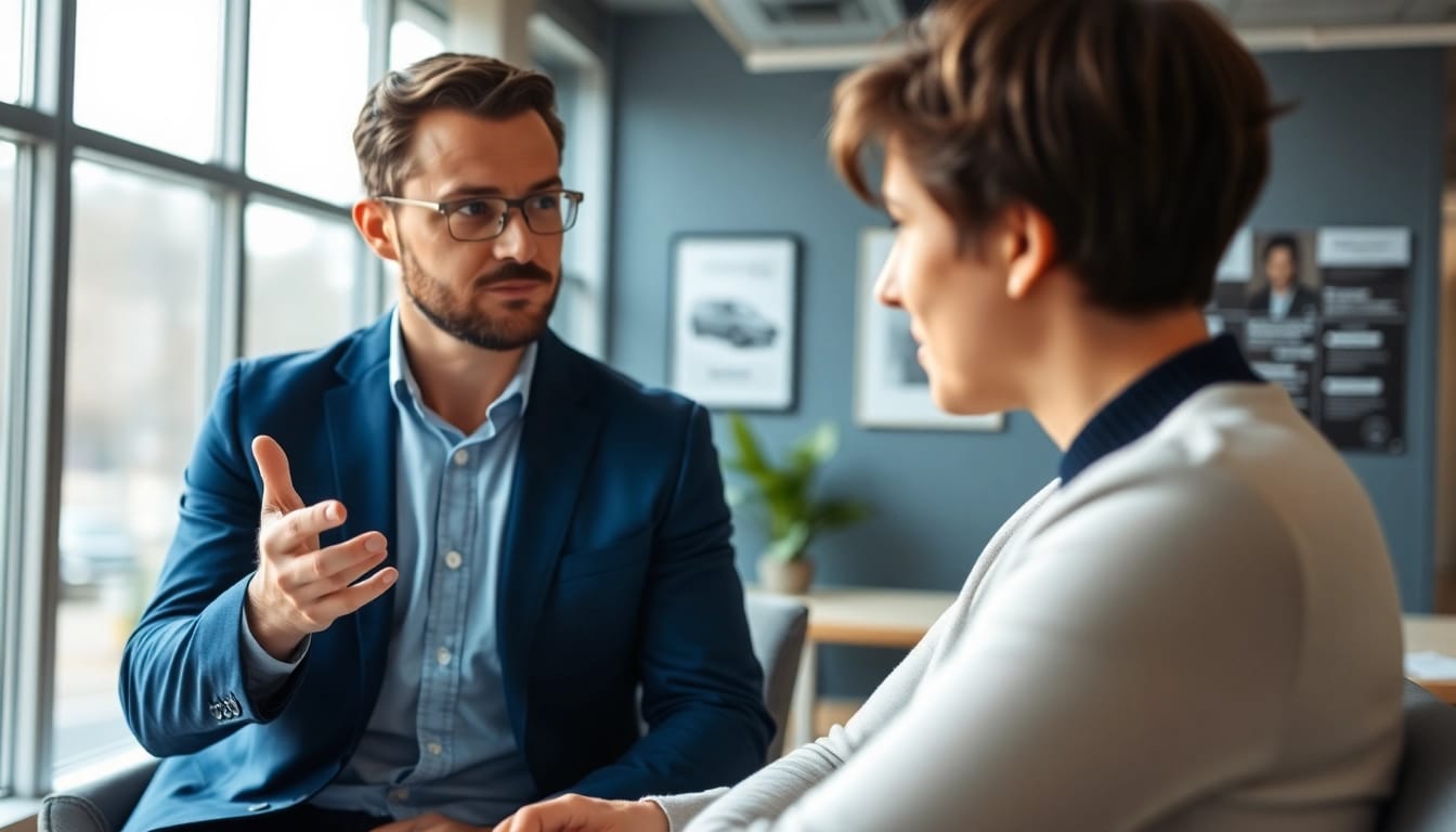 Erfolgreicher Headhunter Schweiz interviewt Kandidaten in modernem Büro.