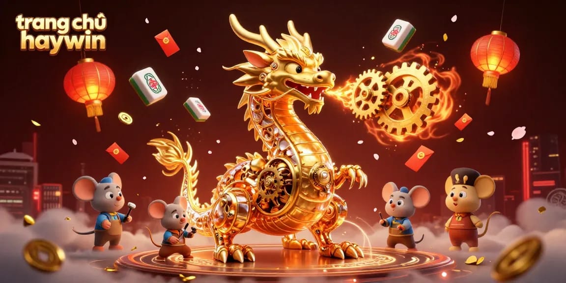Experience the excitement of trang chủ haywin's casino games with a golden dragon unleashing money-making power.