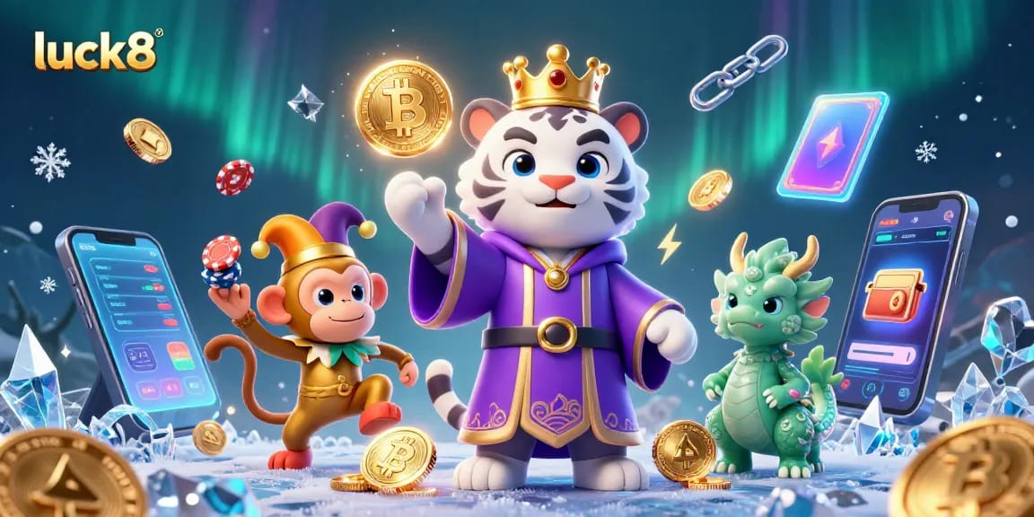 Experience dynamic gameplay with luck8 in this vibrant casino scene featuring exciting characters and game elements.