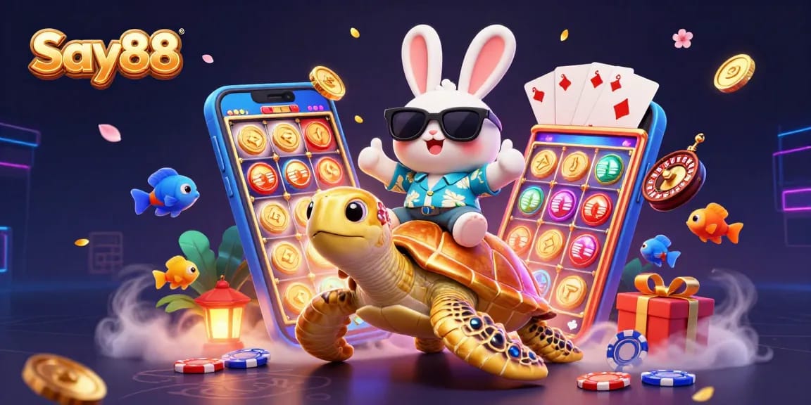 Play exciting games with Say88, as a lucky rabbit and golden turtle bring fortune and fun!