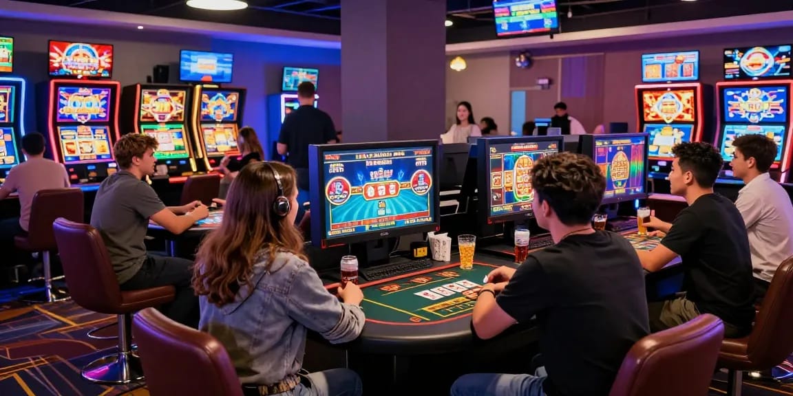 Dynamic online casino experience at https://b52club.radio.fm/ with players enjoying exciting games and vibrant atmosphere