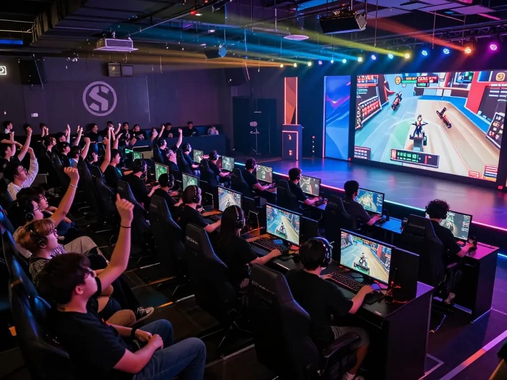 Esports gaming atmosphere at Trang chủ SC88 with competitive thrill and enthusiastic crowd