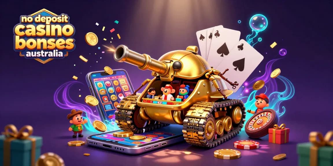 No deposit casino bonuses Australia featuring a golden beetle tank casino, dynamic gaming elements.