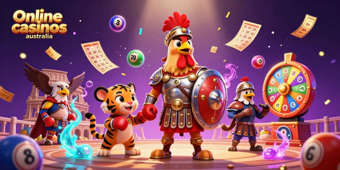 Experience online casinos Australia with vibrant characters in a lively casino scene.