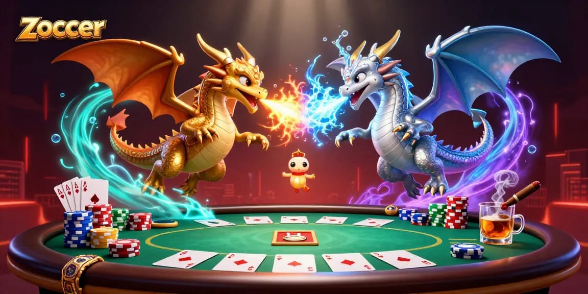 Win big at Zoccer Casino with thrilling poker action and vibrant dragon spirits!