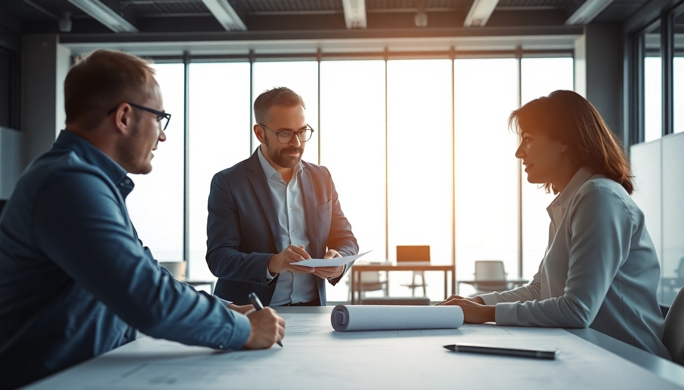 Headhunter Ingenieure beraten in einer modernen Büroumgebung.